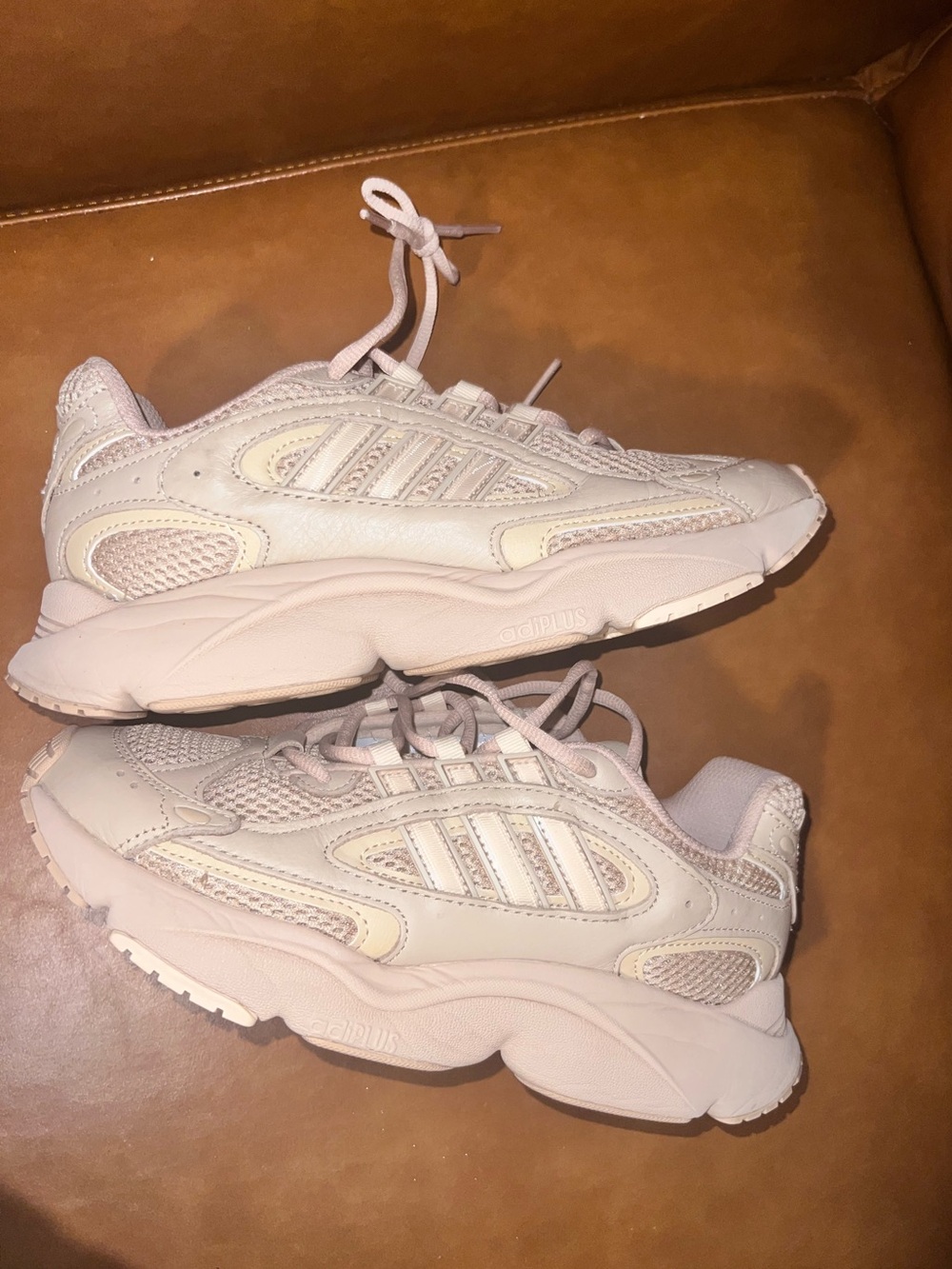 adidas Ozmillen 'Alumina Wonder Beige' leather tonal mesh men’s 7 women’s 8.5